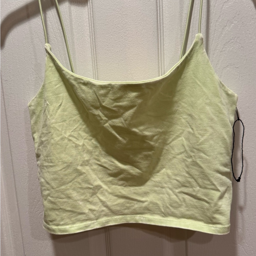 Forever 21 Yellow Sleeveless Crop Camisole